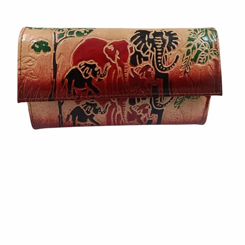 Multicolor Ladies Leather Clutch Purse