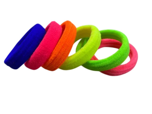 Nylon Multicolor Hair Rubber Band Set - 5 Inch Nylon, Multicolor, Elastic Core | Lightweight, Smooth Finish, Flexible Hold