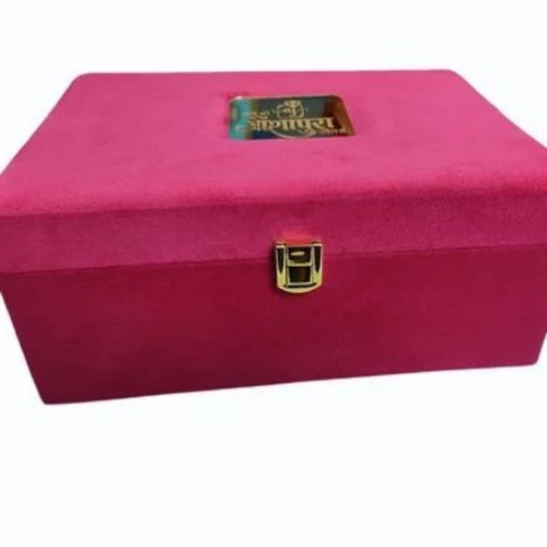 Pink Velvet Necklace Jewellery Box