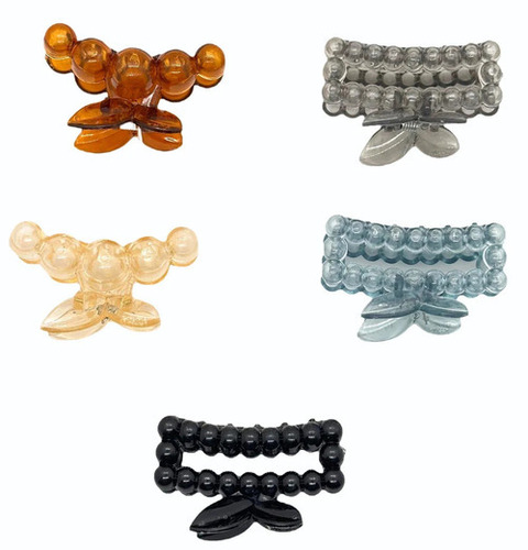 Plastic 65mm Ladies Transparent Fancy Hair Clutcher - Polystyrene, Big Rectangle, Brown | Unbreakable, Modern Style, Multicolor