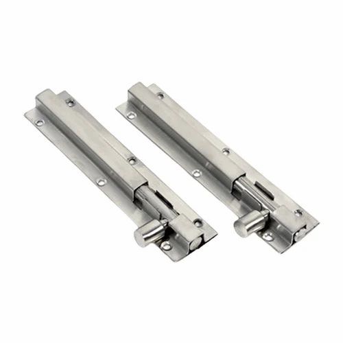 Ss Door Tower Bolt - Stainless Steel 4 Inch Silver, Polished Matt Finish, Anti Corrosion, Screw-In Mounting