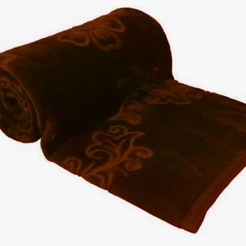 Super Soft Mink Embossed Solid Double Blanket