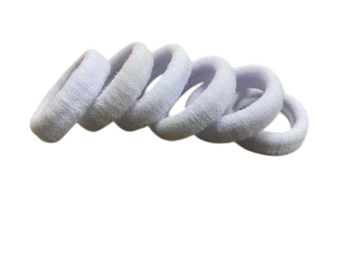 White Hair Rubber Band Set - Rubber, 5 Inch, Multicolor | Lightweight, Durable, Stretchable Elastic Core