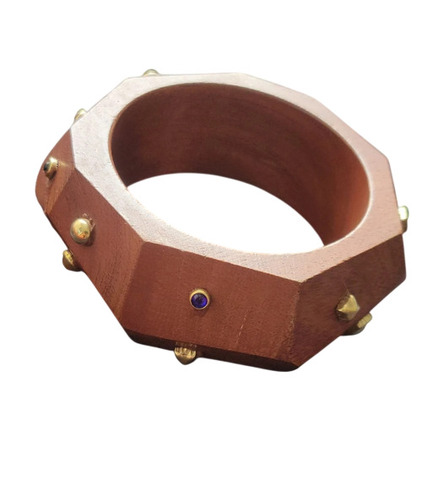 Wooden Bangle With Kundan Stone For Women And Girls