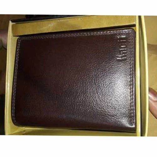 Bi Fold Mens Brown Leather Wallet