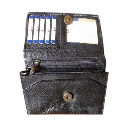 Black Color Ladies Leather Wallet
