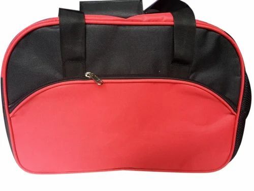 Black & Red Stylist Travel Luggage Bag - Standard Size, Red & Black, Zipper Top Closure