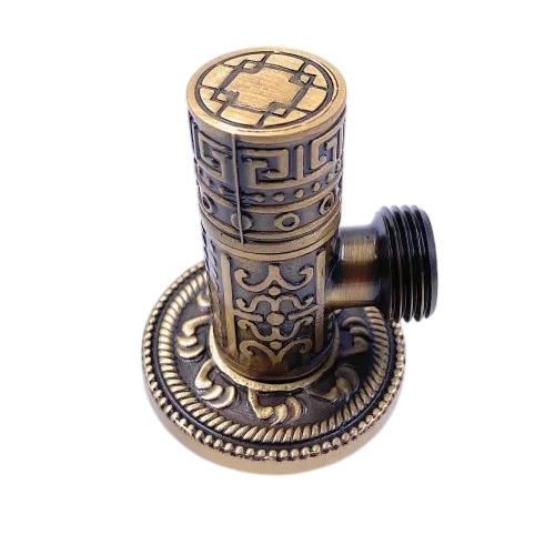 Brass Antique Engraved Angular Angle Valve Stop Cock