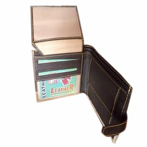 Brown Mens Leather Wallets - Leather, Standard Size, Brown | Folded, Open Closure, A Grade, Stylist Design