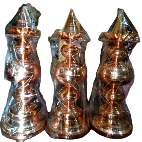 Copper Fancy Kalash - Copper, Large, Golden | Polished Surface, Anti-Corrosive, Hand Wash