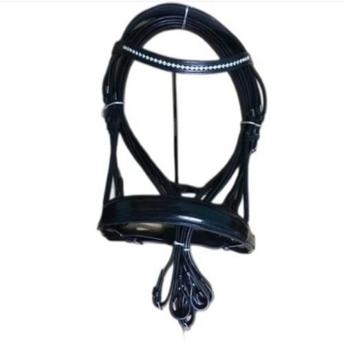 Leather Bridle With Reins - Leather Black Adjustable Fit | Durable Stylish Classic Design