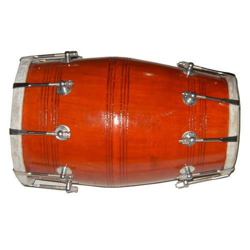 Wooden Dholak - Body Material: Bamboo