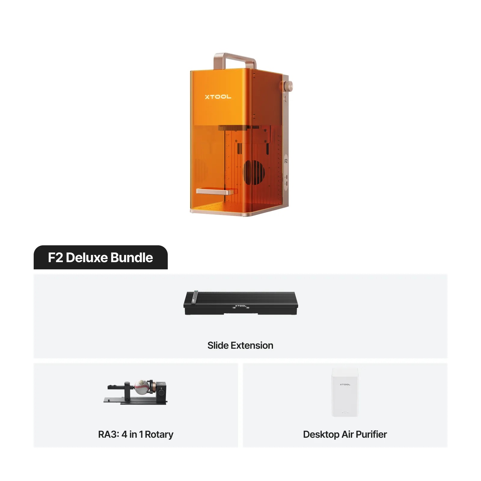Xtool F2 5W IR & 15W Diode Portable Laser Engraver Deluxe Bundle