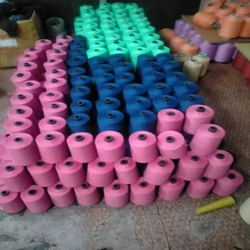 3/8 Blue Polyester Knitting Yarn