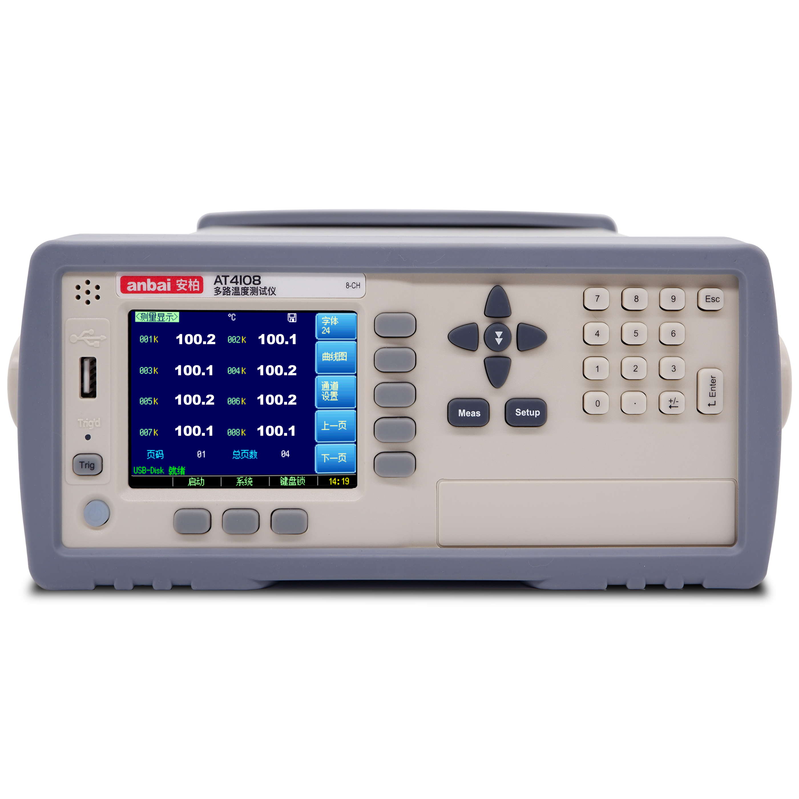 At4108/16 Multi Channels Temperature Meter Themocouple K/T/J - Circulation System: N/A