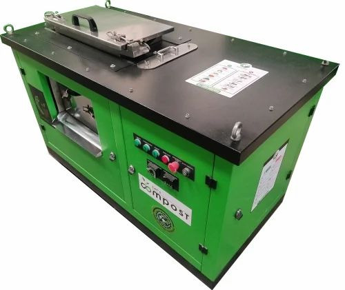 Organic Waste Compost Machine - Mild Steel, Green, 1 HP | Fully Automatic Greenius Grade
