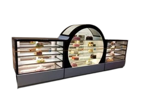 Polished Glass Cake Display Counter