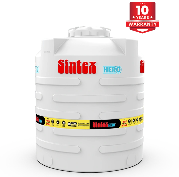 Sintex Hero 1000 Ltr Water Tank - Color: White