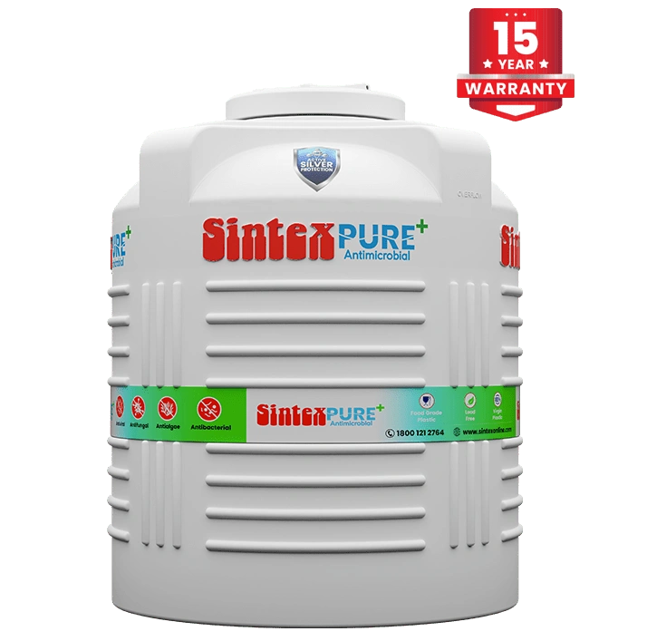 Sintex Pure Plus 1000 Litre Water Tank - Color: White