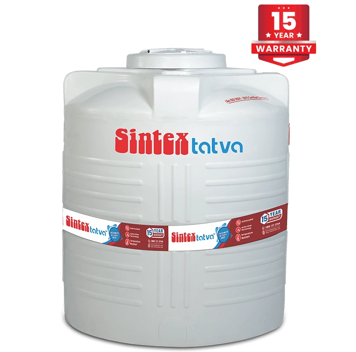 Sintex Tatva 1000 Litre Water Tank - Color: White
