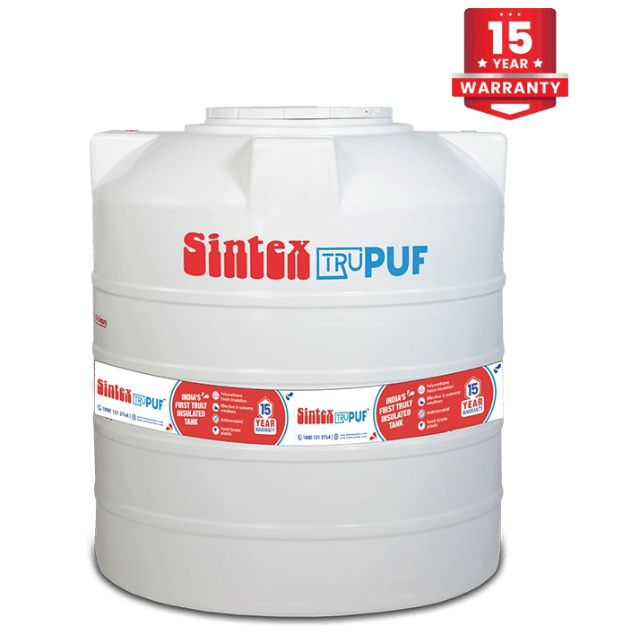 Sintex Trupuf 1000 Ltr Water Tank - Color: White