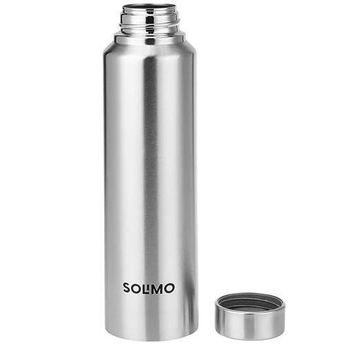 1L Stainless Steel Water Bottle - SS 304 Silver, Screw Cap | Leak Proof, Durable, Smooth Finish