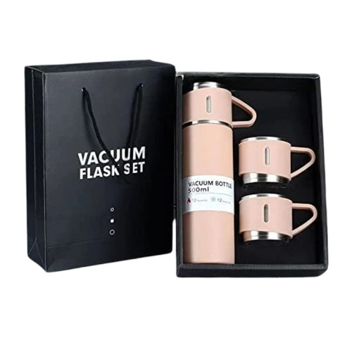 500ml Pink Steel Vacuum Flask