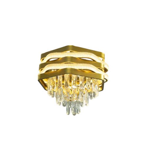 Aluminium Led Crystal Chandelier - Aluminium, Round Shape, High Lumen Capacity | Energy Efficient, Waterproof, Durable, Easy To Install, Long Life