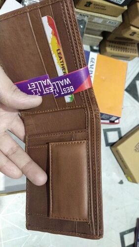 Bi Fold Brown Men Leather Wallet