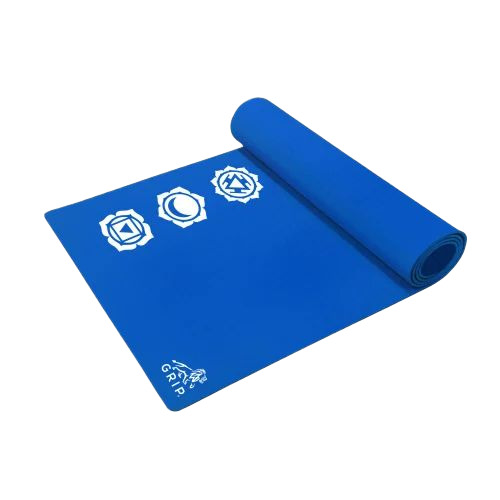 Chakras Design Yoga Mats - Rubber, 36x75 Inches, Blue | High Comfort, Excellent Finishing