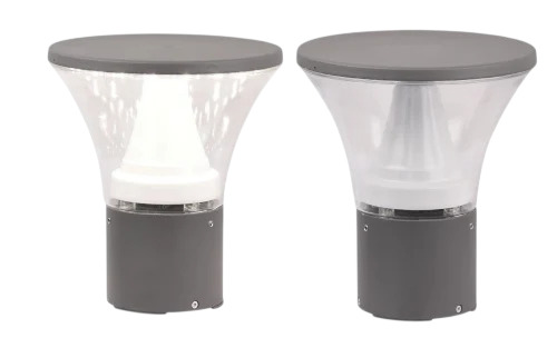 Jl-1046 Gate Light - Black Metal & Glass, 15W, Round | LED, Wide Beam, Energy Efficient, Weather Resistant