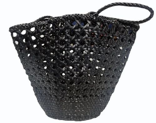 Ladies Black Hand Braided Tote Bag