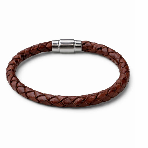 Men Leather Braided Bracelet - Brown, Standard Size | Fashion, A Grade, Modern Style, Anniversary