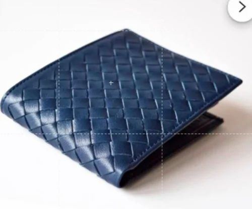 Mens Bifold Braided Leather Wallet