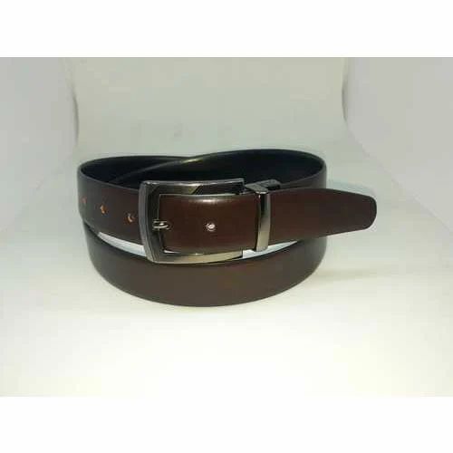 Mens Dark Brown Leather Belt - Black Eco Friendly Leather, A Grade, Daily Use
