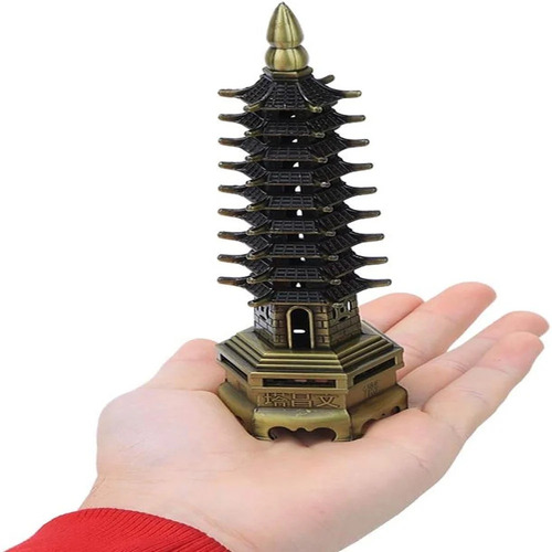 Metal Chinese Wenchang Tower Showpiece