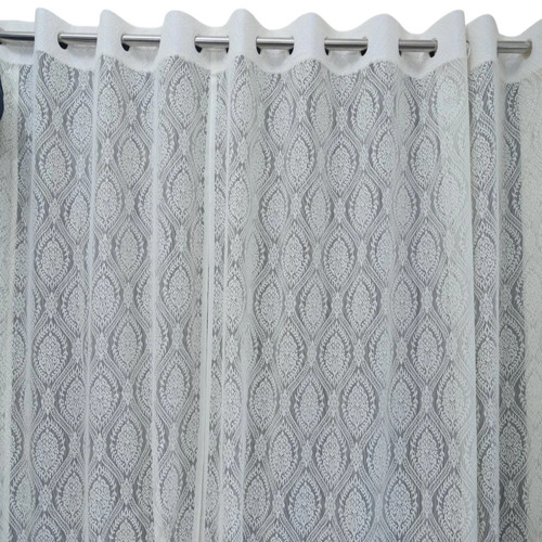 Polyester Damask White Net Curtain