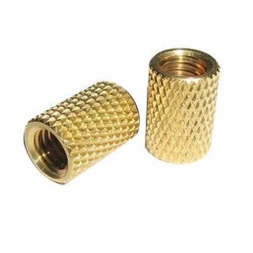 Round Brass Moulding Insert - Polished Gold, All Sizes | Durable, Corrosion Resistant, Threaded, Wear Resistant, Precision Machined