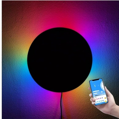 Smart Rgb Wall Light - Aluminium Multi-Color 220-300V WiFi Enabled Voice & App Control Dimmable Music Sync