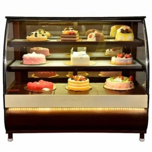 Stainless Steel Curve Glass Counter 