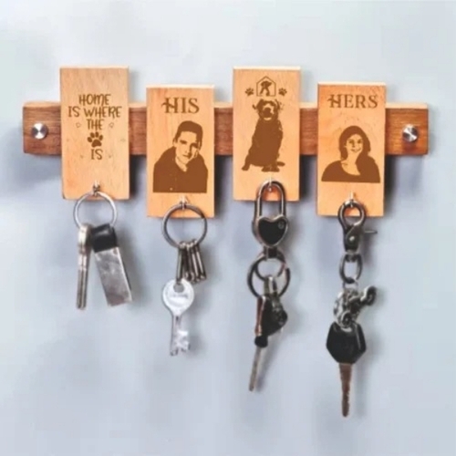 Wooden Keychain Holder 