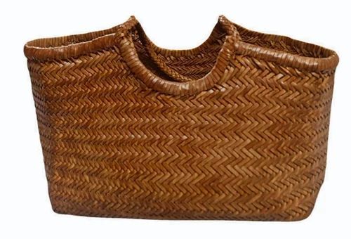 Woven Hand Braided Chrome Free Leather Ladies Tote Bag - A Grade Leather, Standard Size, Brown | Eco Friendly, Stylish Women Tote