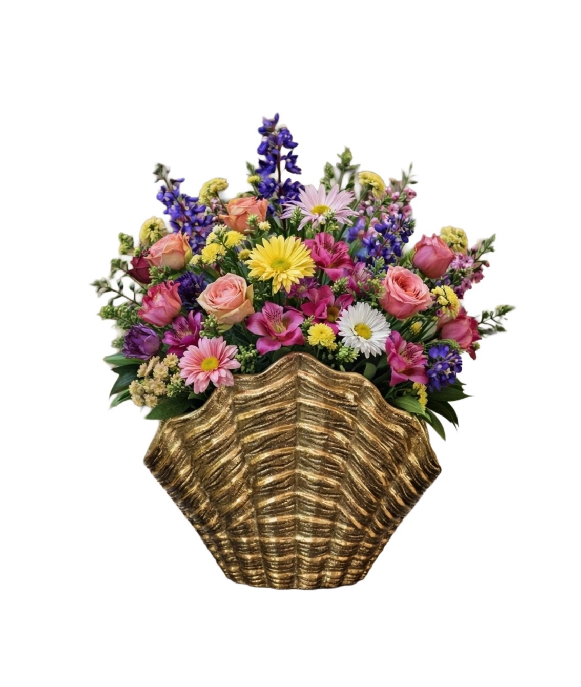 Aluminium Seashell Decorated Vases