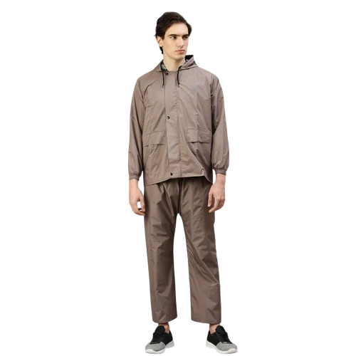 Brown Reversible Double Layer Waterproof Raincoat