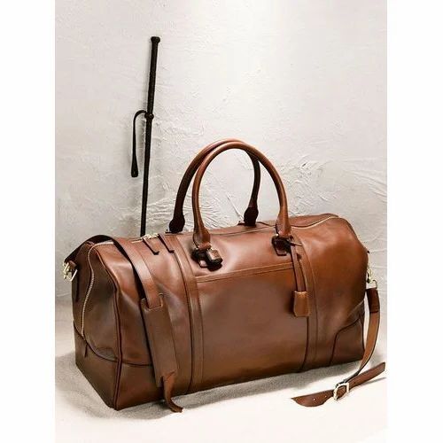 Genuine Leather Dark Brown Duffle Bags