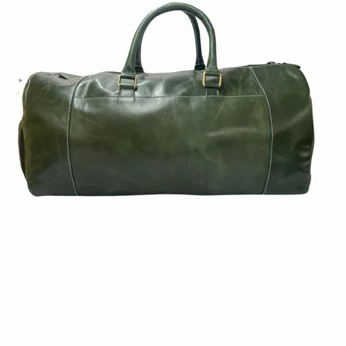 Green Leather Duffle Bag