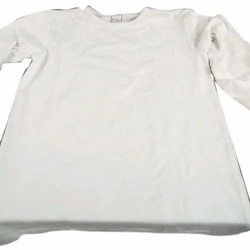 Men Plain White Cotton T Shirt