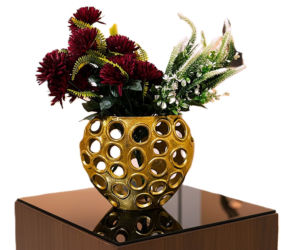 Metal Gold Decorative Vase