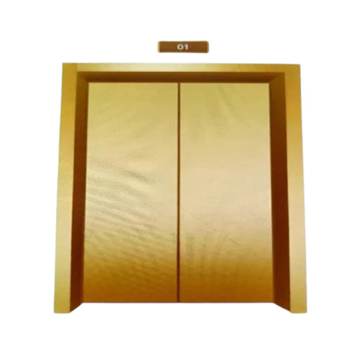 Mild Steel Golden Elevator Door