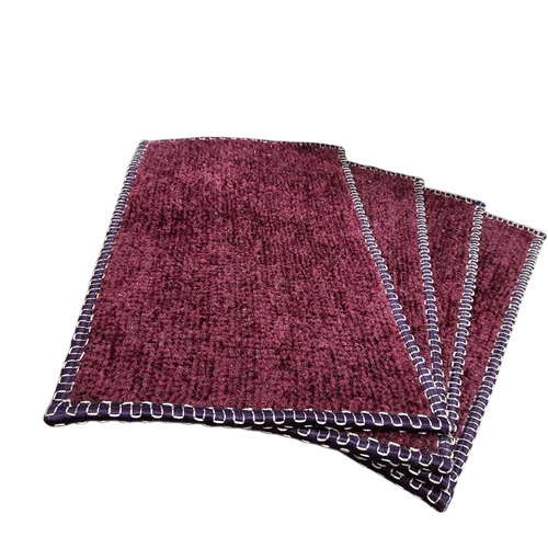 Soft Maroon Door Mat - Wool, 16x24 Inch, Maroon, Rubber Back | Anti Slip, Soft, Durable